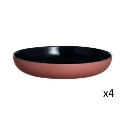 Luminarc 4 Assiettes 21cm Vicky Terracotta