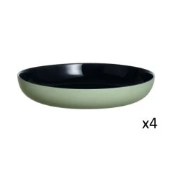 Luminarc 4 Assiettes 21cm Vicky Vert Sauge