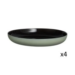 Luminarc 4 Assiettes 25cm Vicky Vert Sauge