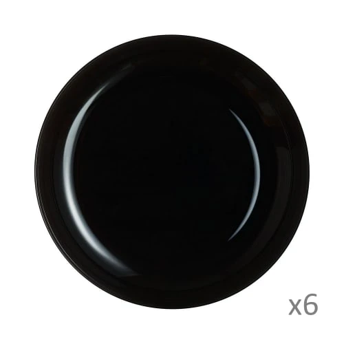 Luminarc 6 Assiettes à Couscous 21cm Noires