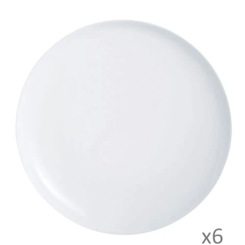 Luminarc 6 Assiettes à Pizza Blanches