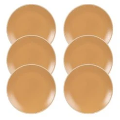 Maisons Du Monde Assiette à Dessert En Faïence Jaune - Lot De 6