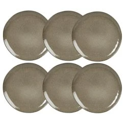 Maisons Du Monde Assiette à Dessert En Grès Vert - Lot De 6