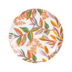 Maisons Du Monde Assiette à Dessert En Porcelaine Motif Végétal Multicolore - Lot De 6