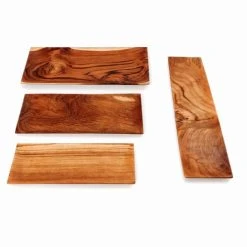 Bazar Bizar Assiette à Sushi En Bois De Teck Moyenne Rectangulaire -Médard de Noblat Boutique assiette a sushi en bois de teck moyenne rectangulaire 3