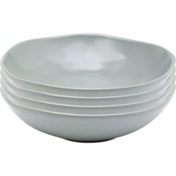 Kare Design Assiette Creuse En Céramique Sauge D20 - Lot De 4
