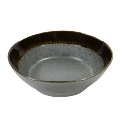 Sibo Homeconcept Assiette Creuse En Grès Artisanal Gris 19 Cm - Lot De 4