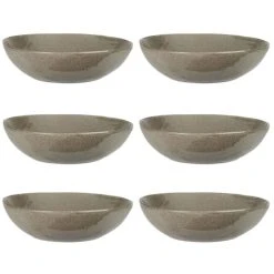 Maisons Du Monde Assiette Creuse En Grès Vert - Lot De 6