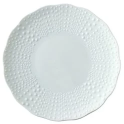 Medard De Noblat Assiette De Présentation En Porcelaine Blanc