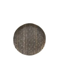 Mica Decorations Assiette En Aluminium Doré Foncé D27