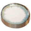 Kare Design Assiette En Céramique Blanche Et Bleue D26 - Lot De 4