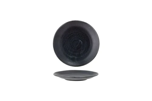 Bloomingville Assiette En Porcelaine Noire 24 Cm