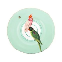 Yvonne Ellen Assiette En Porcelaine Perroquet D24cm