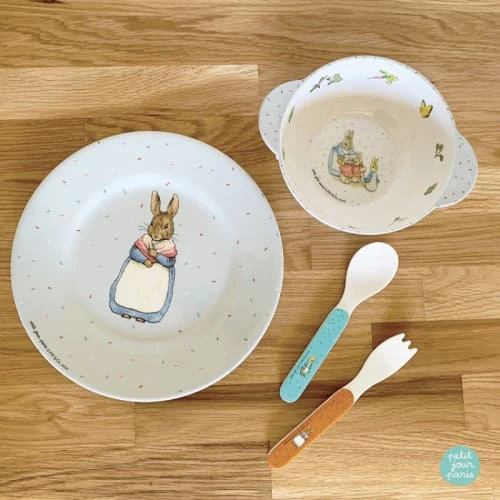 Petit Jour Paris Assiette Pierre Lapin Bleue (20 Cm) – Image 2