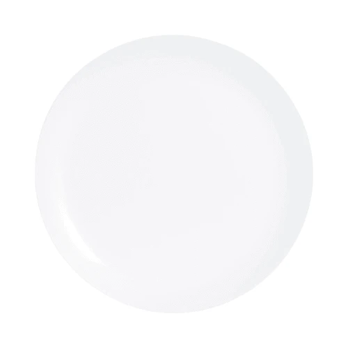 Luminarc Assiette Plate Blanche En Verre Opale Extra Résistant D25cm