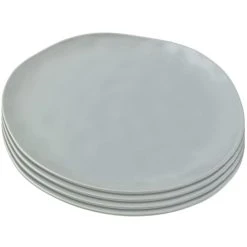 Kare Design Assiette Plate En Céramique Sauge D26 - Lot De 4
