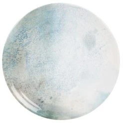 Maisons Du Monde Assiette Plate En Faïence Blanche Et Bleue