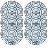 Maisons Du Monde Assiette Plate En Faïence Bleue Et Blanche Motifs Graphiques - Lot De 6