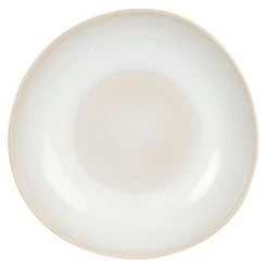 Maisons Du Monde Assiette Plate En Grès Beige Et Bleu