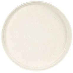 Maisons Du Monde Assiette Plate En Grès Blanc Motifs Mouchetés Multicolores