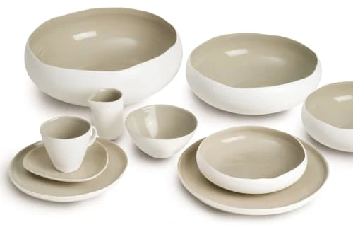 Sibo Homeconcept Assiette Plate En Grès De Table Beige 28 Cm - Lot De 6 – Image 2