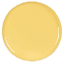 Maisons Du Monde Assiette Plate En Grès Jaune