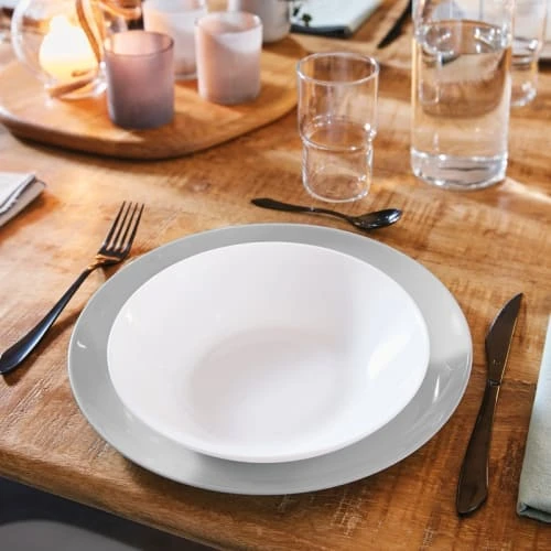 Luminarc Assiette Plate En Opale Gris D27cm – Image 2