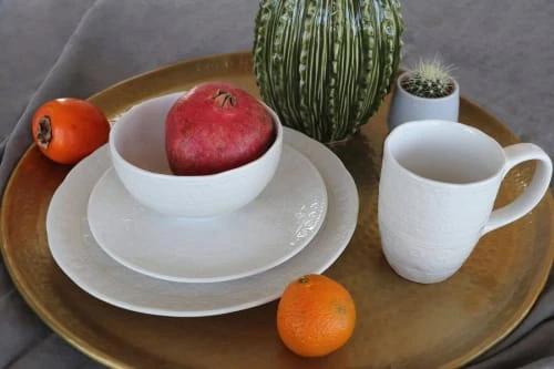 Kare Design Assiette Plate En Porcelaine Blanche D22 - Lot De 6 – Image 2