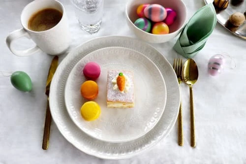 Kare Design Assiette Plate En Porcelaine Blanche D22 - Lot De 6 – Image 3