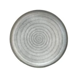 Sibo Homeconcept Assiette Plate En Porcelaine Gris 23 Cm - Lot De 3