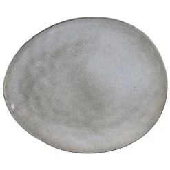 Trends Home Assiette Plate Galet Gris