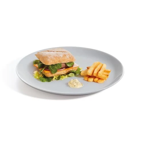 Luminarc Assiette Plate Grise En Verre Opale Extra Résistant D25cm – Image 2