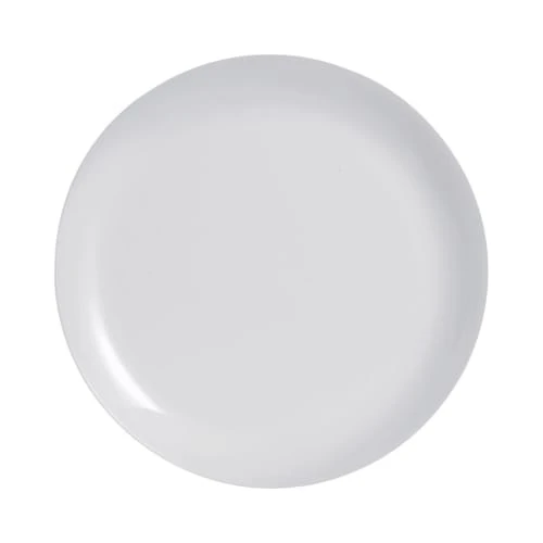 Luminarc Assiette Plate Grise En Verre Opale Extra Résistant D25cm