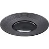 Stalgast Assiette Porcelaine Noire Bord Strié Ø 26cm