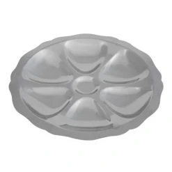 Roger Orfevre Assiette Pour 6 Huîtres 29 Cm En Inox Argent