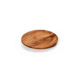 Bazar Bizar Assiette Ronde En Bois De Teck Extra Petite