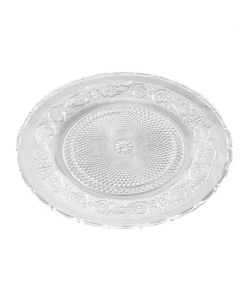 Wadiga Assiette Transparente En Verre D30cm