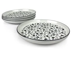 Becquet Lot De 4 Assiettes à Dessert En Céramique Blanc