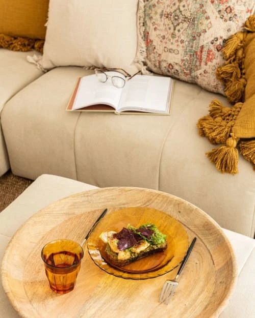 Duralex Lot De 6 - Assiette Plate Ondulée En Verre 26 Cm Teinté Vermeil – Image 3