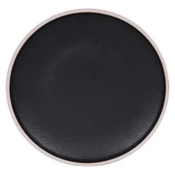 Table Passion Lot De 6 Assiettes à Dessert 22 Cm En Grès Noir