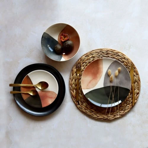 Novastyl Lot De 6 Assiettes à Dessert En Grès 19cm – Image 4