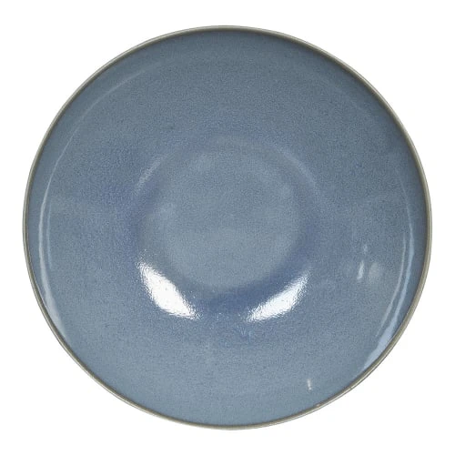 Trend'up Lot De 6 Assiettes à Pâtes 22 Cm En Grès Bleu