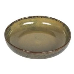 Table Passion Lot De 6 Assiettes Creuse 18 Cm En Grès Vert