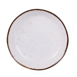 Table Passion Lot De 6 Assiettes Creuse 20 Cm En Grès Blanc