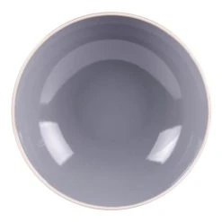 Table Passion Lot De 6 Assiettes Creuse 22 Cm En Grès Gris