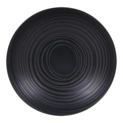 Table Passion Lot De 6 Assiettes Creuse Moon 22,5 Cm En Grès Noir