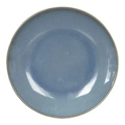 Trend'up Lot De 6 Assiettes Plate 27.5 Cm En Grès Bleu