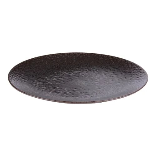 Table Passion Lot De 6 Assiettes Plate 27 Cm En Faïence Marron – Image 3
