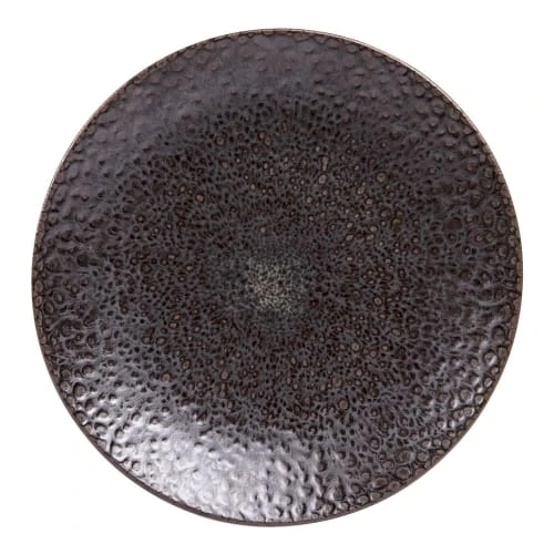 Table Passion Lot De 6 Assiettes Plate 27 Cm En Faïence Marron