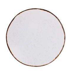 Table Passion Lot De 6 Assiettes Plate 27 Cm En Grès Blanc